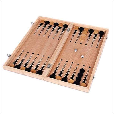 Jeu d'échecs et Backgammon en bois - Maison de la Science