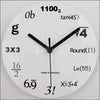 Horloge Mathématiques moderne blanche 20cm - Maison de la Science