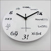 Horloge Mathématiques moderne blanche 20cm - Maison de la Science