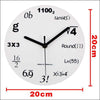 Horloge Mathématiques moderne blanche 20cm - Maison de la Science